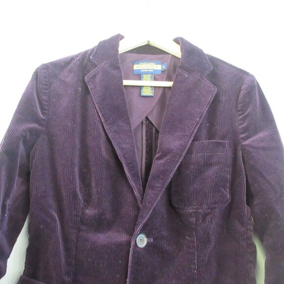 Ralph Lauren Rugby Women's Corduroy Blazer 6 Purple Cotton Vtg Luxury Career 628 - Picture 5 of 12